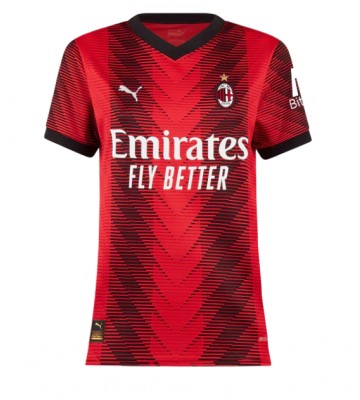 AC Milan Replica Home Stadium Shirt for Women 2023-24 Short Sleeve